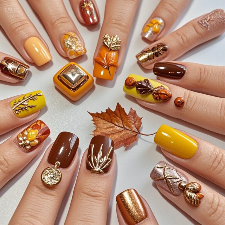 20+ Stylish Square Fall Nail Designs You’ll Want To Try This Season